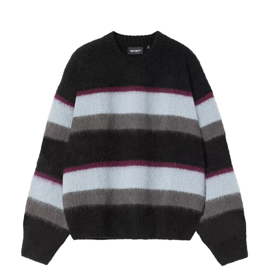 Carhartt WIP Womens Merlin Sweater Sundling Stripe Citadel - The Sporting Lodge