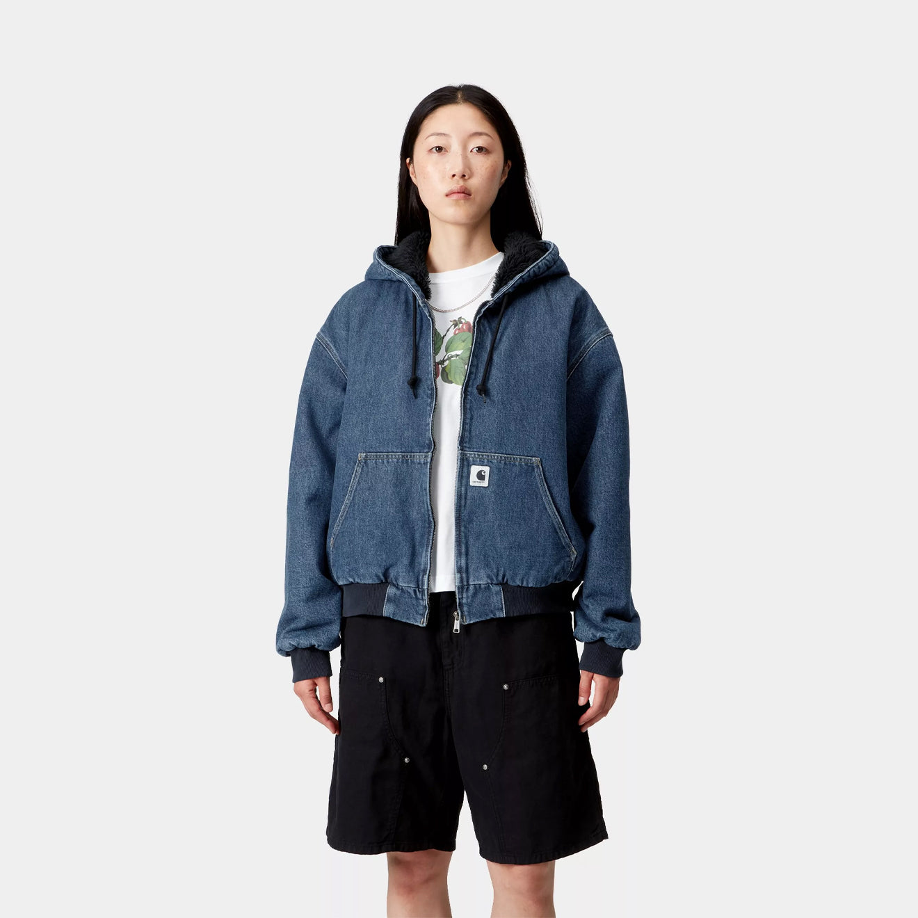 Carhartt WIP Womens OG Active Jacket Blue Stone Washed