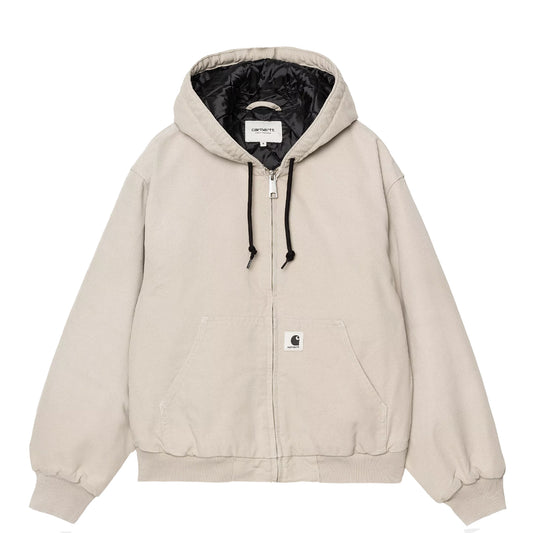 Carhartt WIP Womens OG Active Jacket Fleur De Sel Stone Canvas - The Sporting Lodge