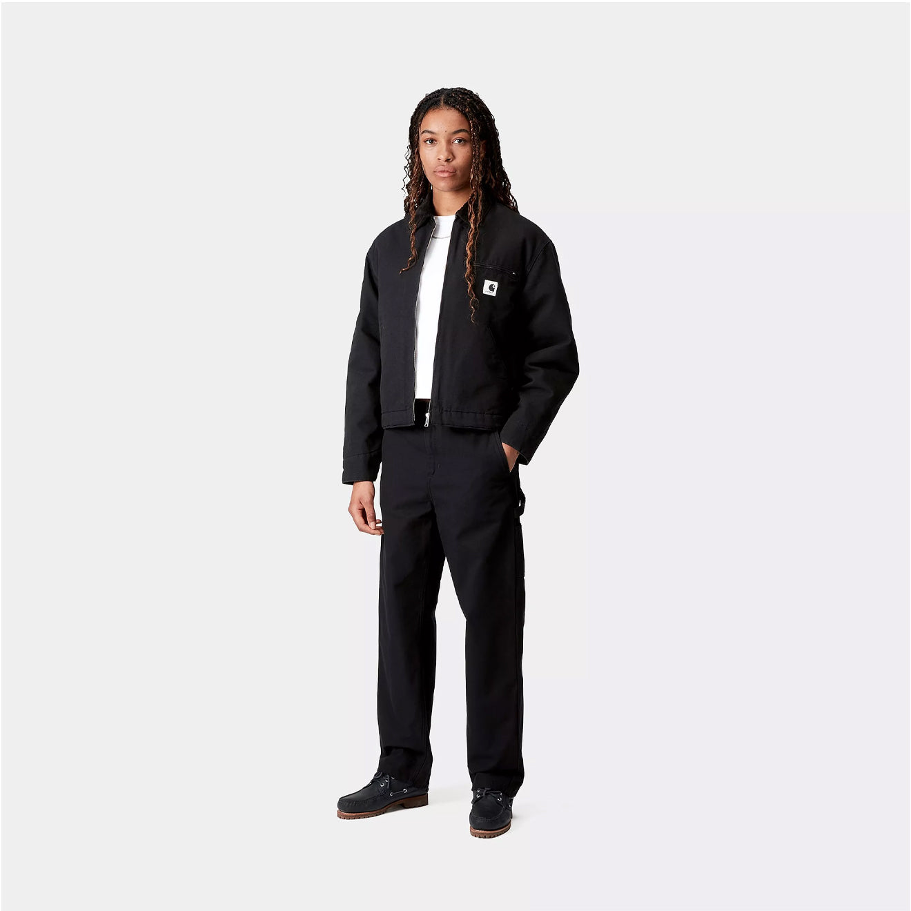 Carhartt WIP Womens OG Detroit Jacket Black / Black Rinsed - The Sporting Lodge
