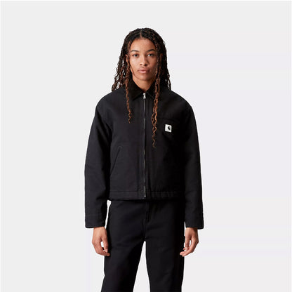 Carhartt WIP Womens OG Detroit Jacket Black / Black Rinsed - The Sporting Lodge