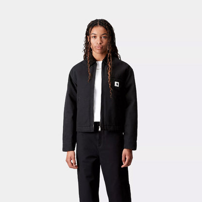 Carhartt WIP Womens OG Detroit Jacket Black / Black Rinsed - The Sporting Lodge