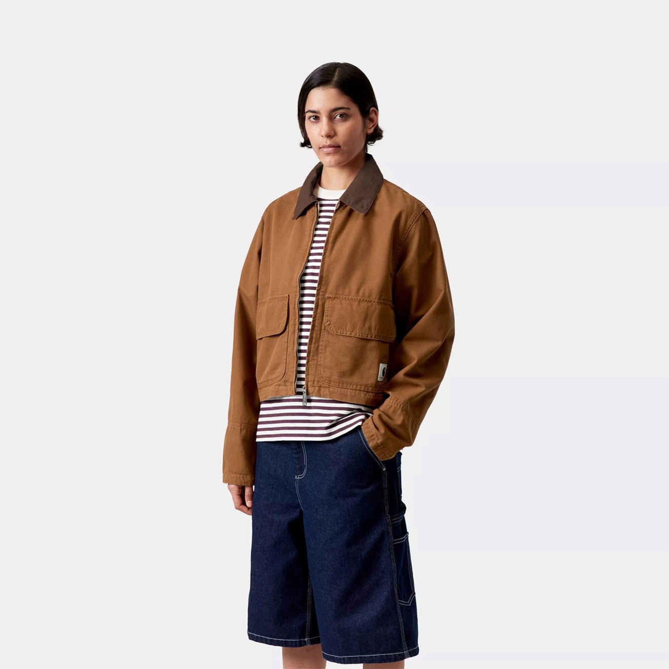 Carhartt WIP Womens Prescott Jacket Hamilton Brown / Tobacco Garment Dyed - The Sporting Lodge