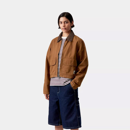 Carhartt WIP Womens Prescott Jacket Hamilton Brown / Tobacco Garment Dyed - The Sporting Lodge