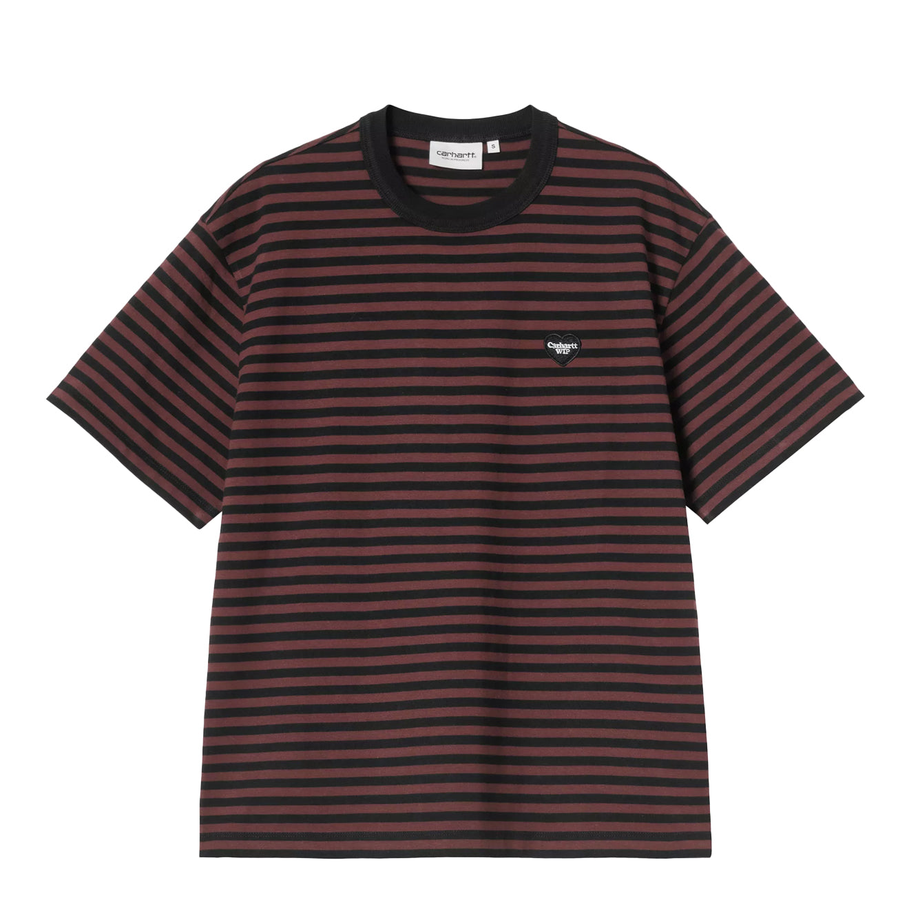 Carhartt WIP Womens S/S Essy T-Shirt Essy Stripe Black / Amarone