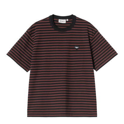 Carhartt WIP Womens S/S Essy T-Shirt Essy Stripe Black / Amarone