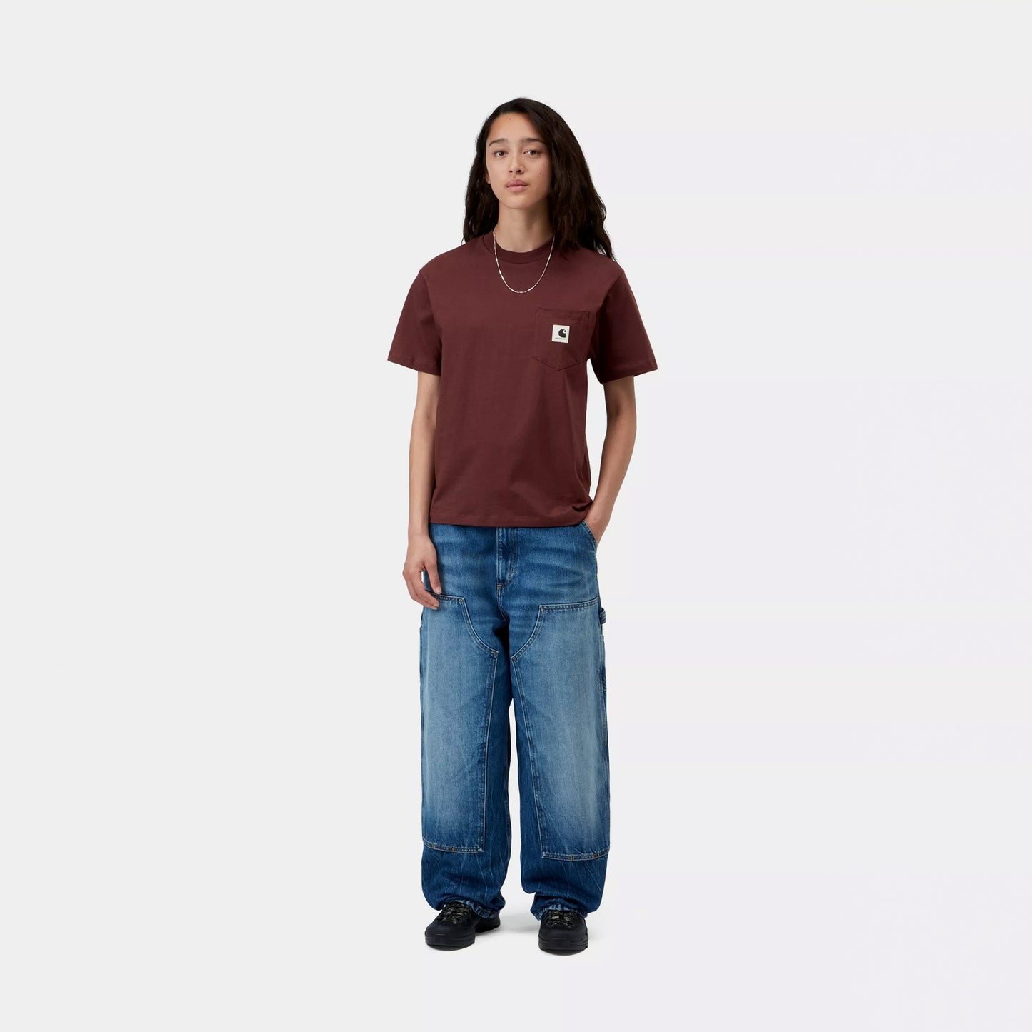 Carhartt WIP Womens S/S Pocket T-Shirt Amarone