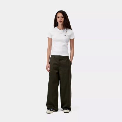 Carhartt WIP Womens S/S Small Heart Patch T-Shirt White / Black