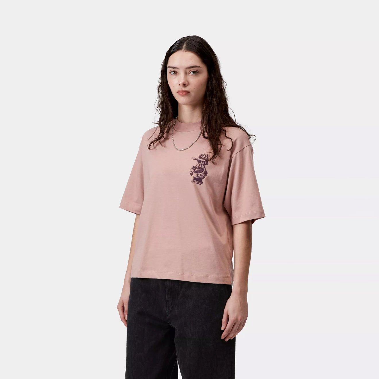 Carhartt WIP Womens S/S Forma T-Shirt Gentle Pink - The Sporting Lodge