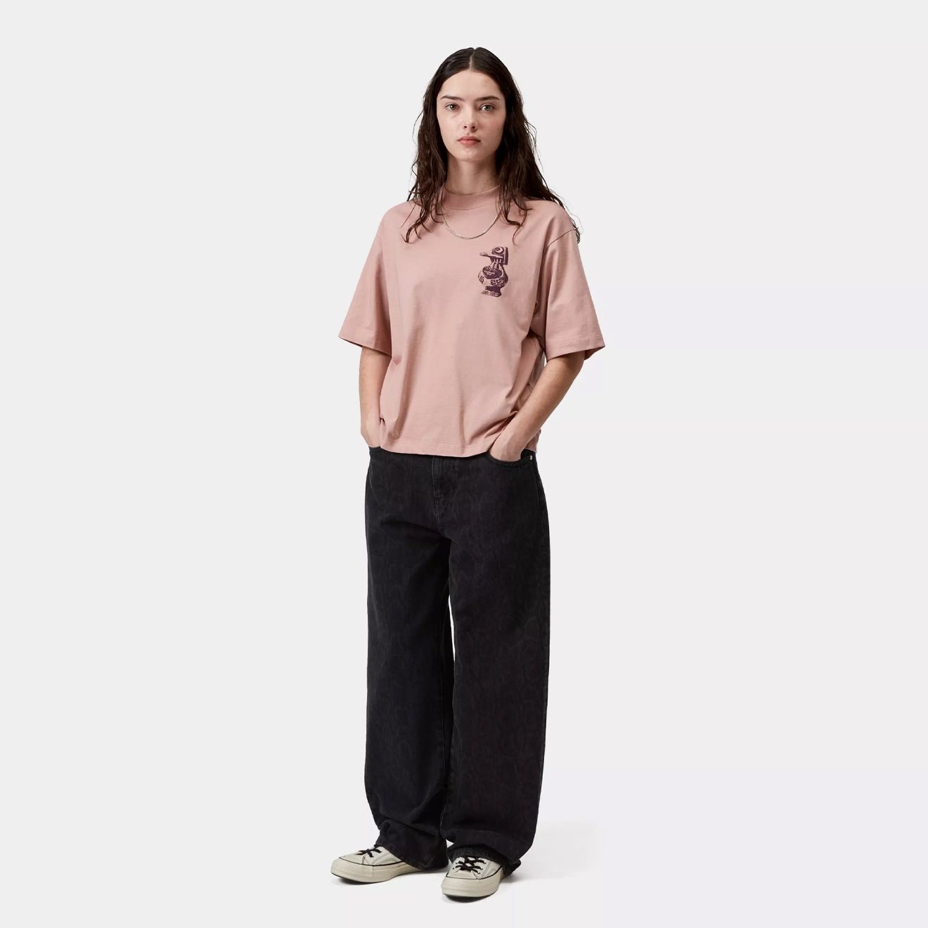 Carhartt WIP Womens S/S Forma T-Shirt Gentle Pink - The Sporting Lodge