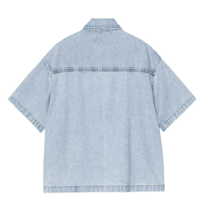 Carhartt WIP Womens S/S Lovilia Shirt Blue Stone Bleached - The Sporting Lodge