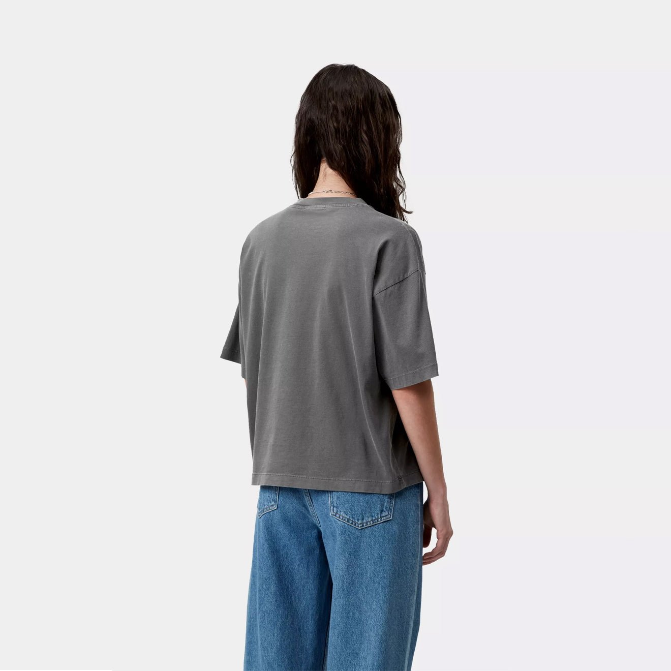 Carhartt WIP Womens S/S Nelson T-Shirt Black Garment Dyed - The Sporting Lodge