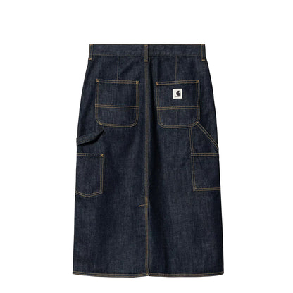 Carhartt WIP Womens Single Knee Skirt Blue Rinsed