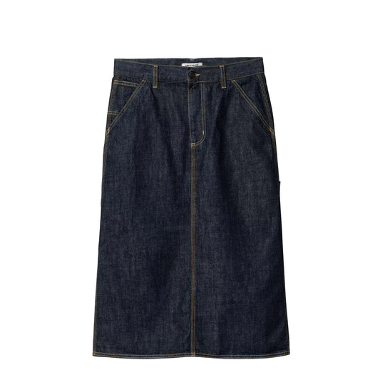 Carhartt WIP Womens Single Knee Skirt Blue Rinsed
