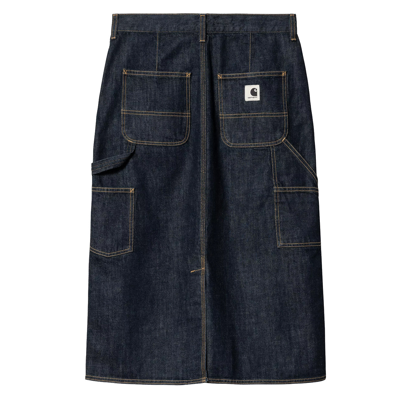 Carhartt WIP Womens Single Knee Skirt Blue Rinsed - The Sporting Lodge