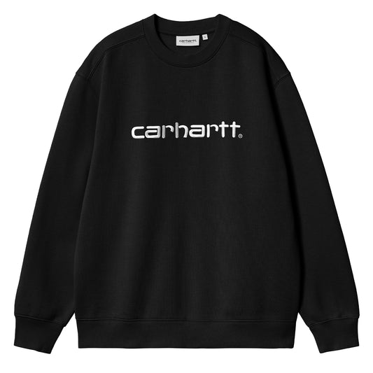 Carhartt WIP Womens Sweat Black / White - The Sporting Lodge