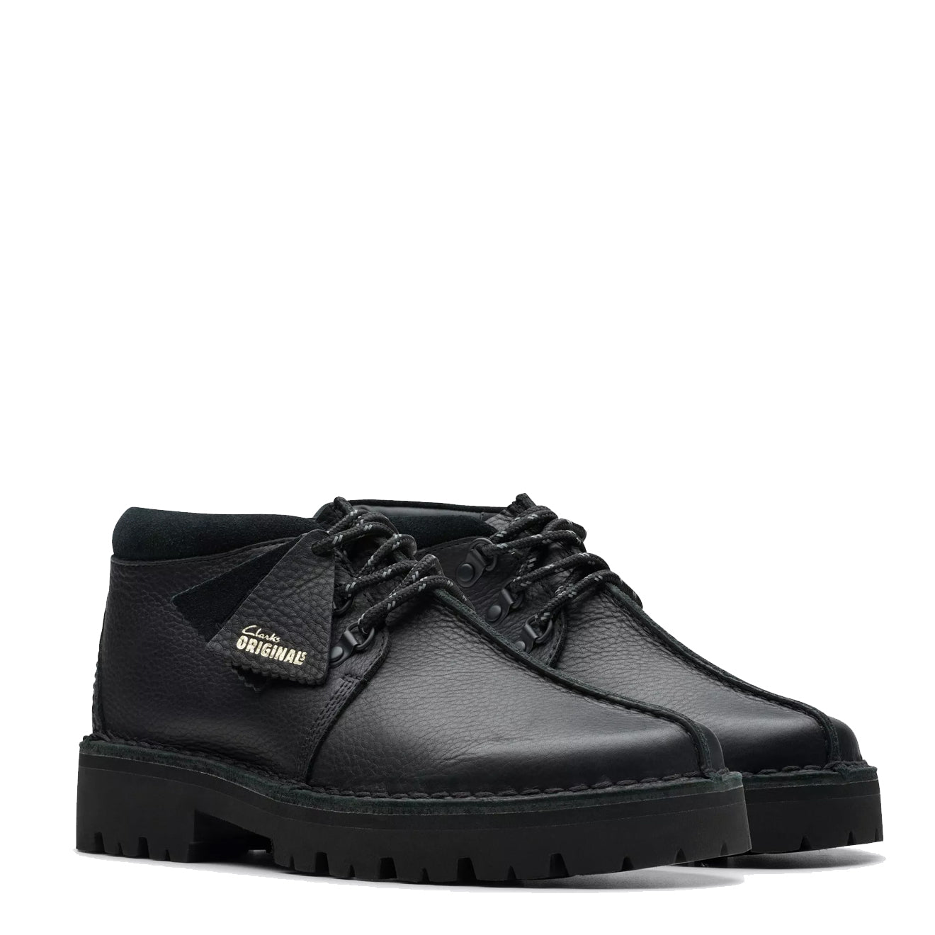 Clarks Originals Trek Hike Shoe Black Leather - The Sporting Lodge