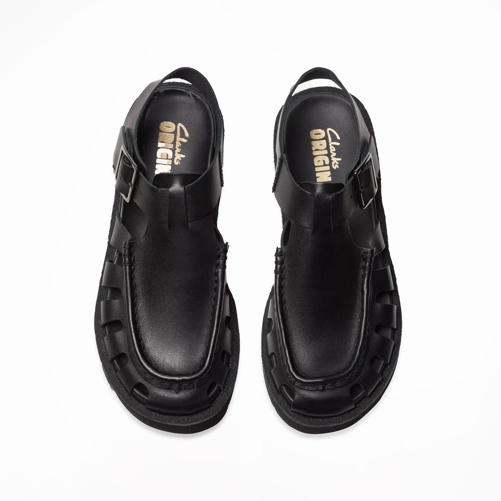 Clarks Originals Womens Meadow Buckle Black Leather - The Sporting Lodge