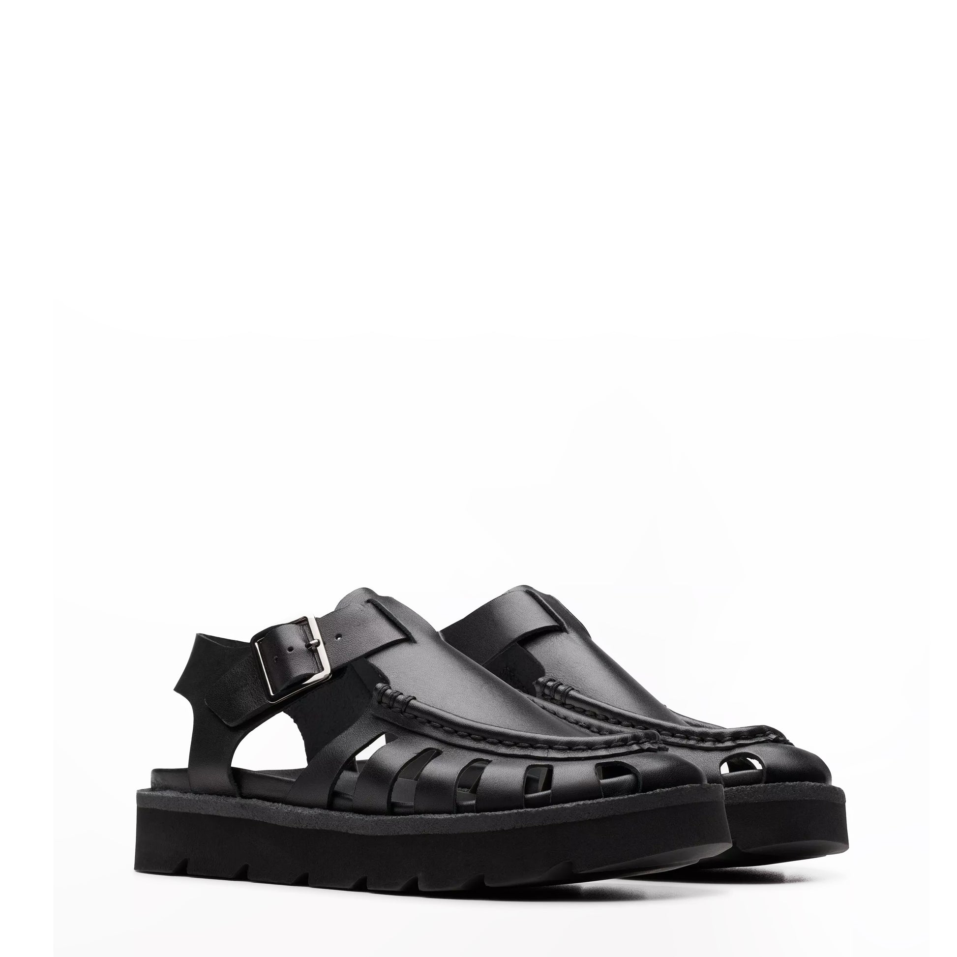 Clarks Originals Womens Meadow Buckle Black Leather - The Sporting Lodge