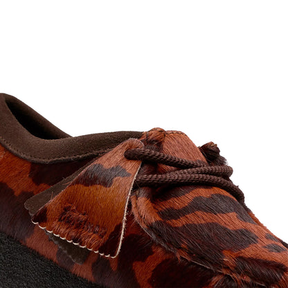 Clarks Originals Womens Wallabee Brown Cow Print