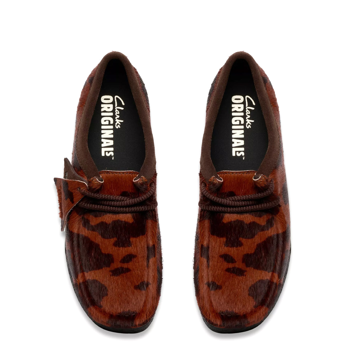 Clarks Originals Womens Wallabee Brown Cow Print