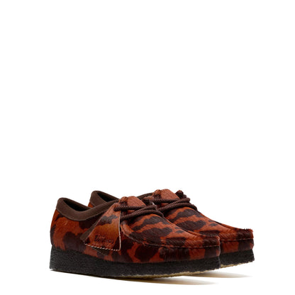 Clarks Originals Womens Wallabee Brown Cow Print