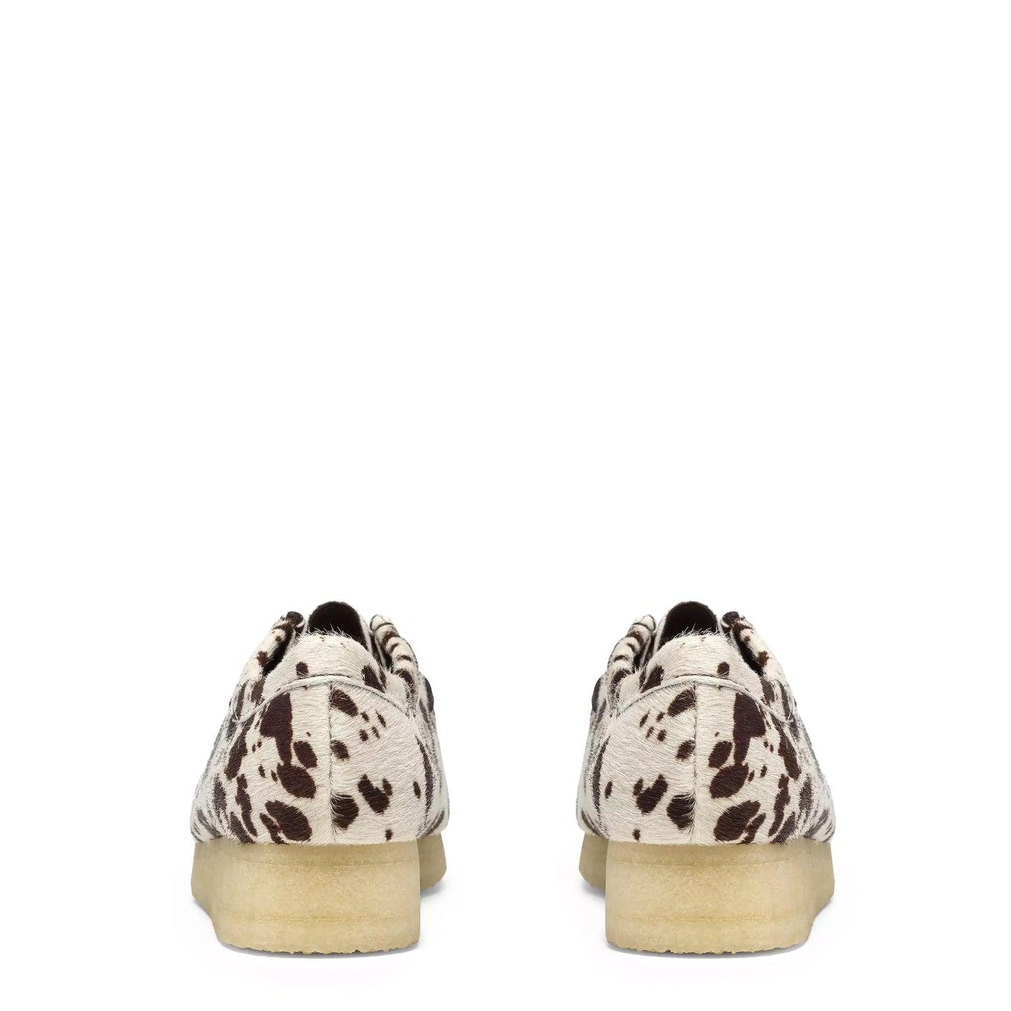 Clarks Originals Womens Wallabee Shoe Brown Cow Print
