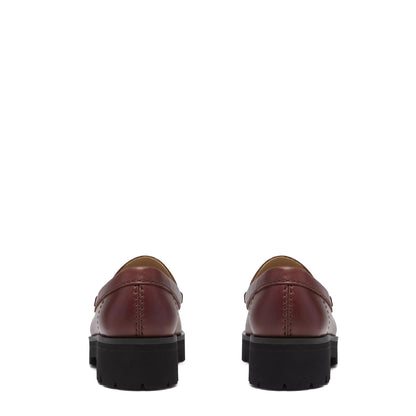 Clarks Originals Womens Yukoner Penny Shoe Mahogany Leather