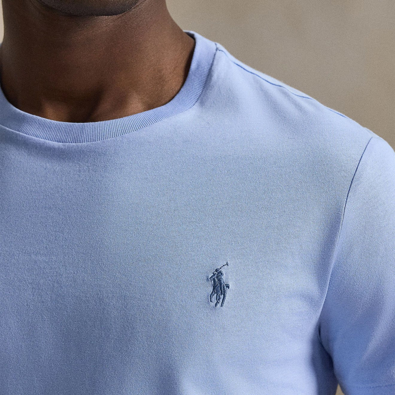 Polo Ralph Lauren Custom Slim Fit Jersey Crewneck T-Shirt Blue Lagoon - The Sporting Lodge
