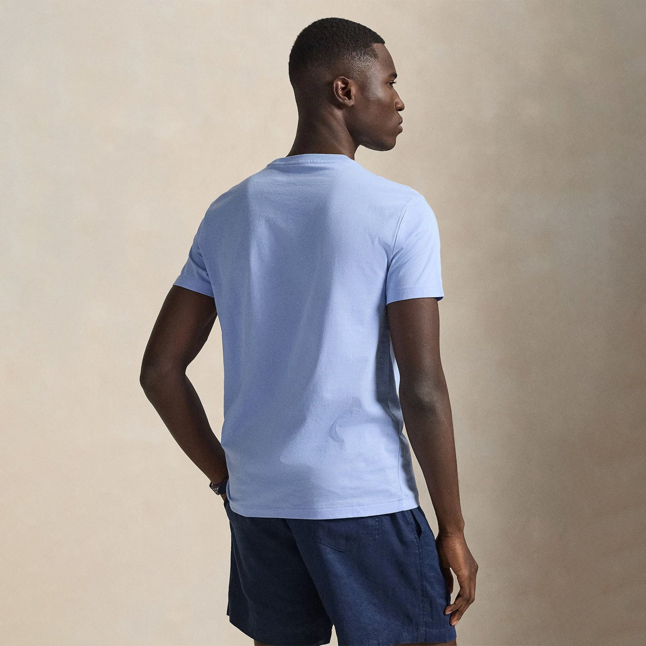 Polo Ralph Lauren Custom Slim Fit Jersey Crewneck T-Shirt Blue Lagoon - The Sporting Lodge