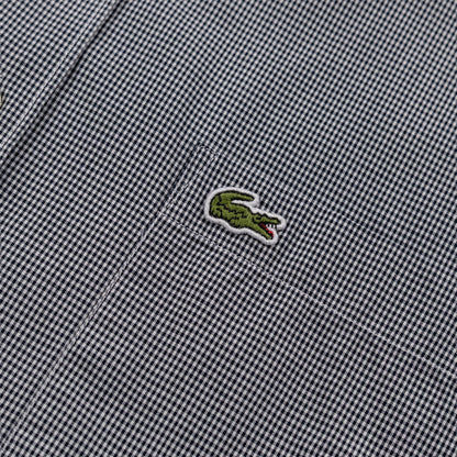 Lacoste Regular Fit Gingham Poplin Shirt White / Navy Blue