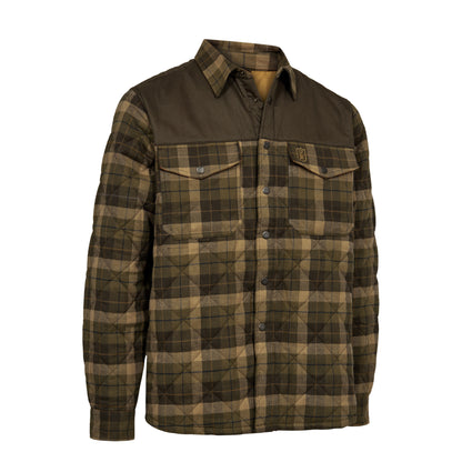 Deerhunter Elbert Padded Shirt Jacket Brown Check