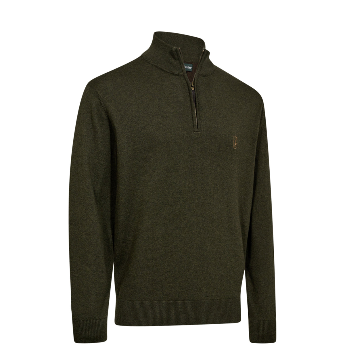 Deerhunter Harrington 1/2 Zip Knit Forest Ember Melange