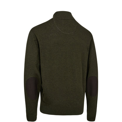 Deerhunter Harrington 1/2 Zip Knit Forest Ember Melange