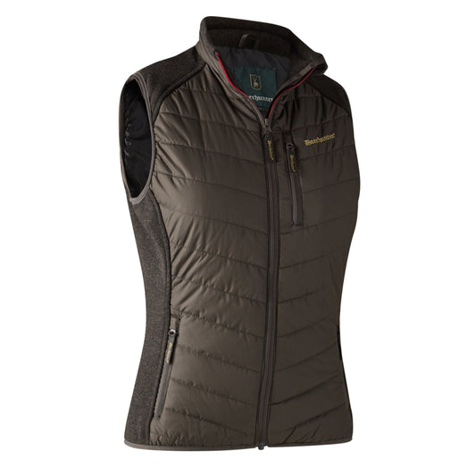 Deerhunter Womens Caroline padded Waistcoat Brown Leaf - The Sporting Lodge