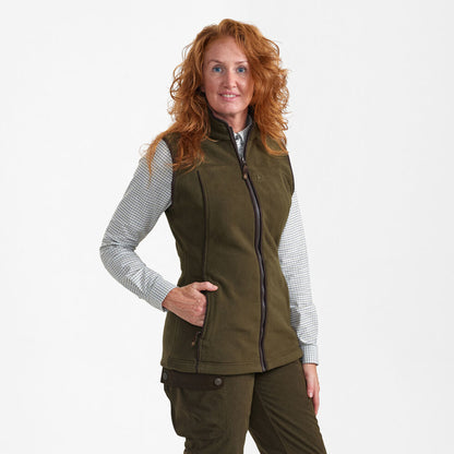 Deerhunter Womens Lady Eagle Fleece Waistcoat Tarmac Green