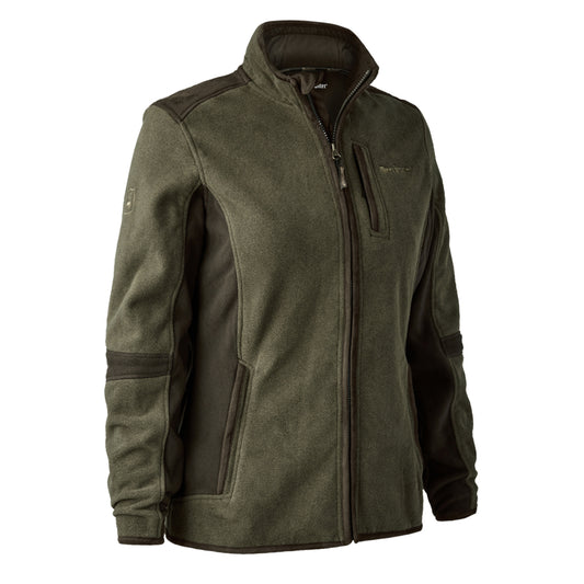 Deerhunter Womens Pam Bonded Fleece Jacket Graphite Green Melange - The Sporting Lodge
