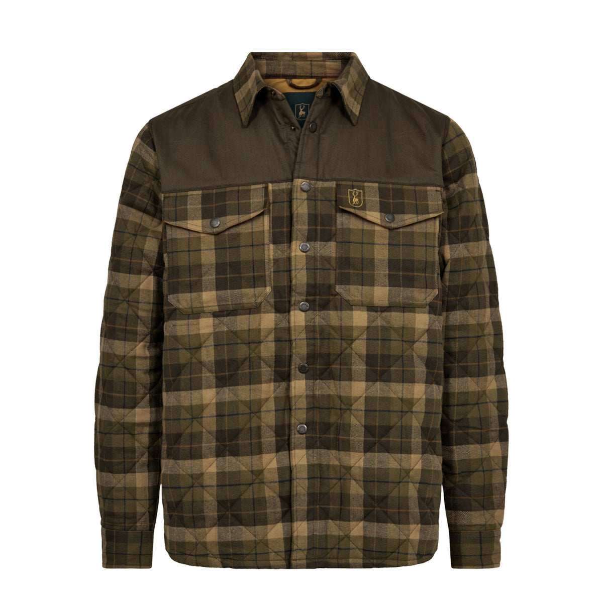 Deerhunter Youth Elbert Padded Shirt Jacket Brown Check