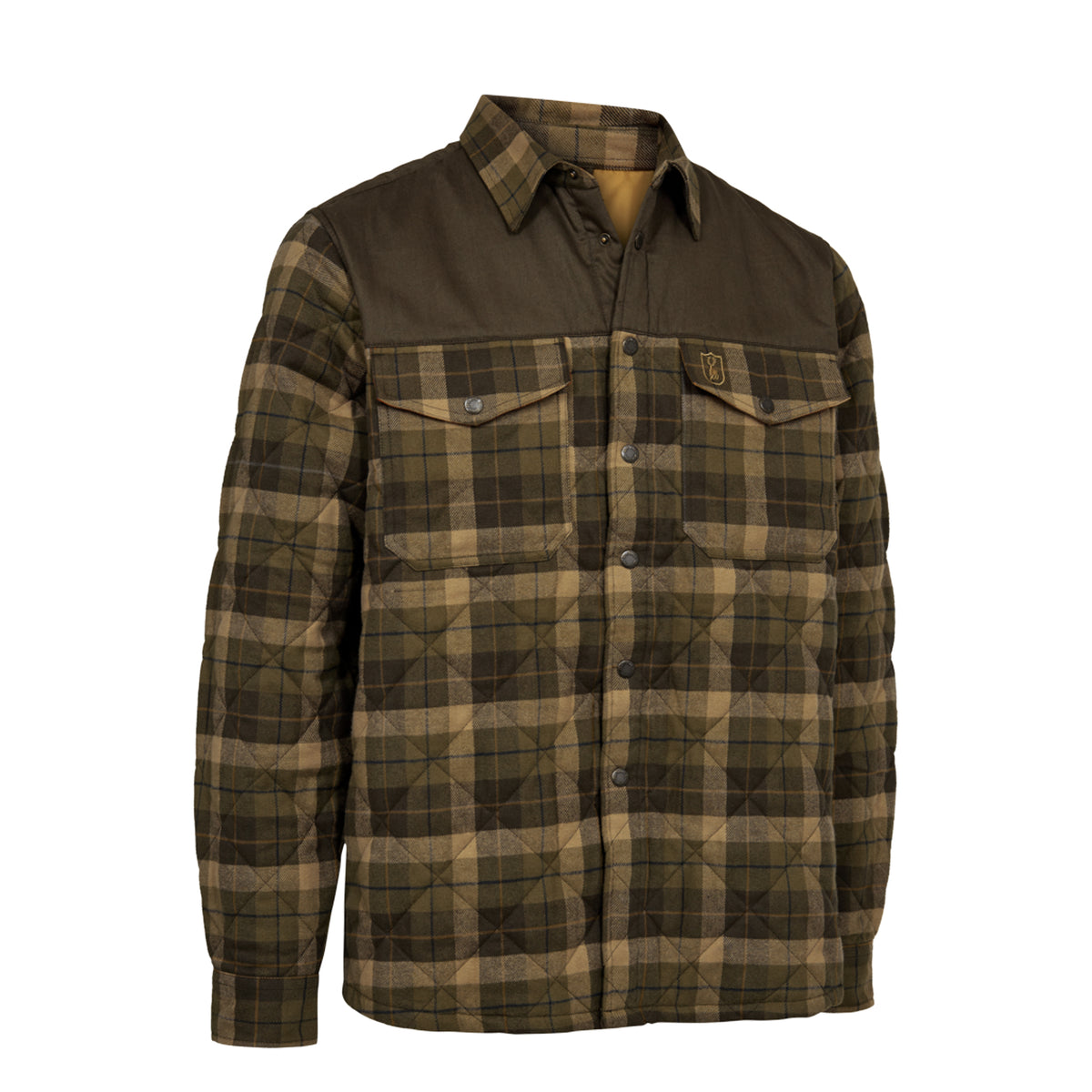 Deerhunter Youth Elbert Padded Shirt Jacket Brown Check