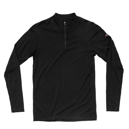 Devold Breeze Merino 150 Zip Neck Man Black