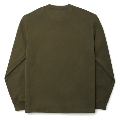 Filson Waffle Knit Thermal Crew Neck L/S Top Mossy Rock - The Sporting Lodge