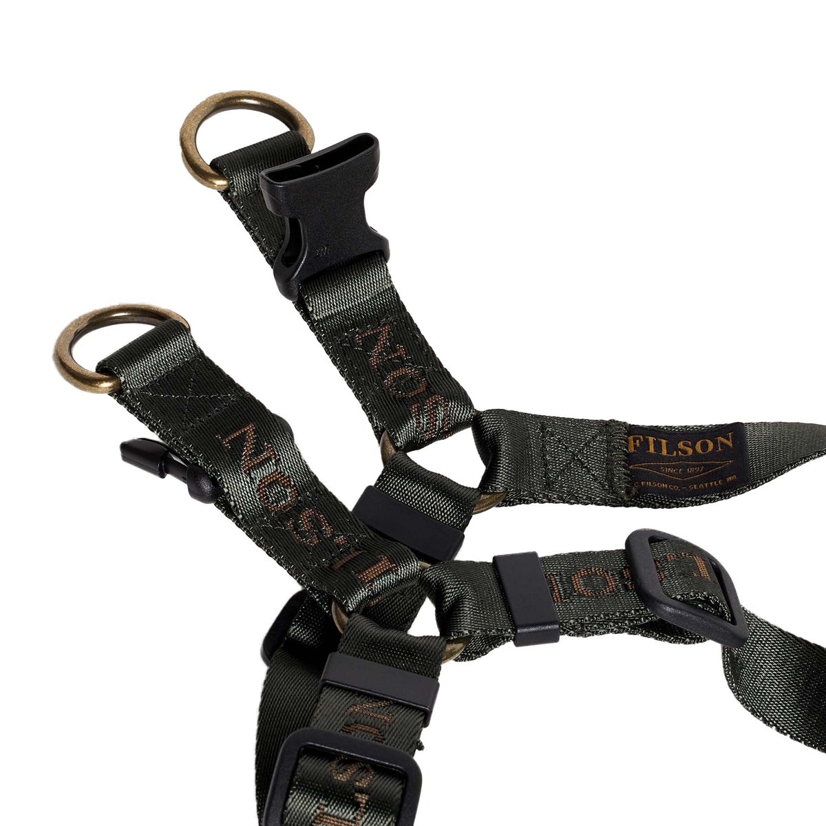 Filson Adjustable Nylon Dog Harness Dark Timber