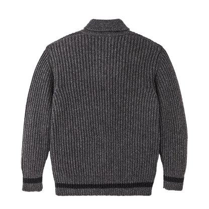Filson Bristol Shawl Neck Sweater Gray Heather / Dark Charcoal