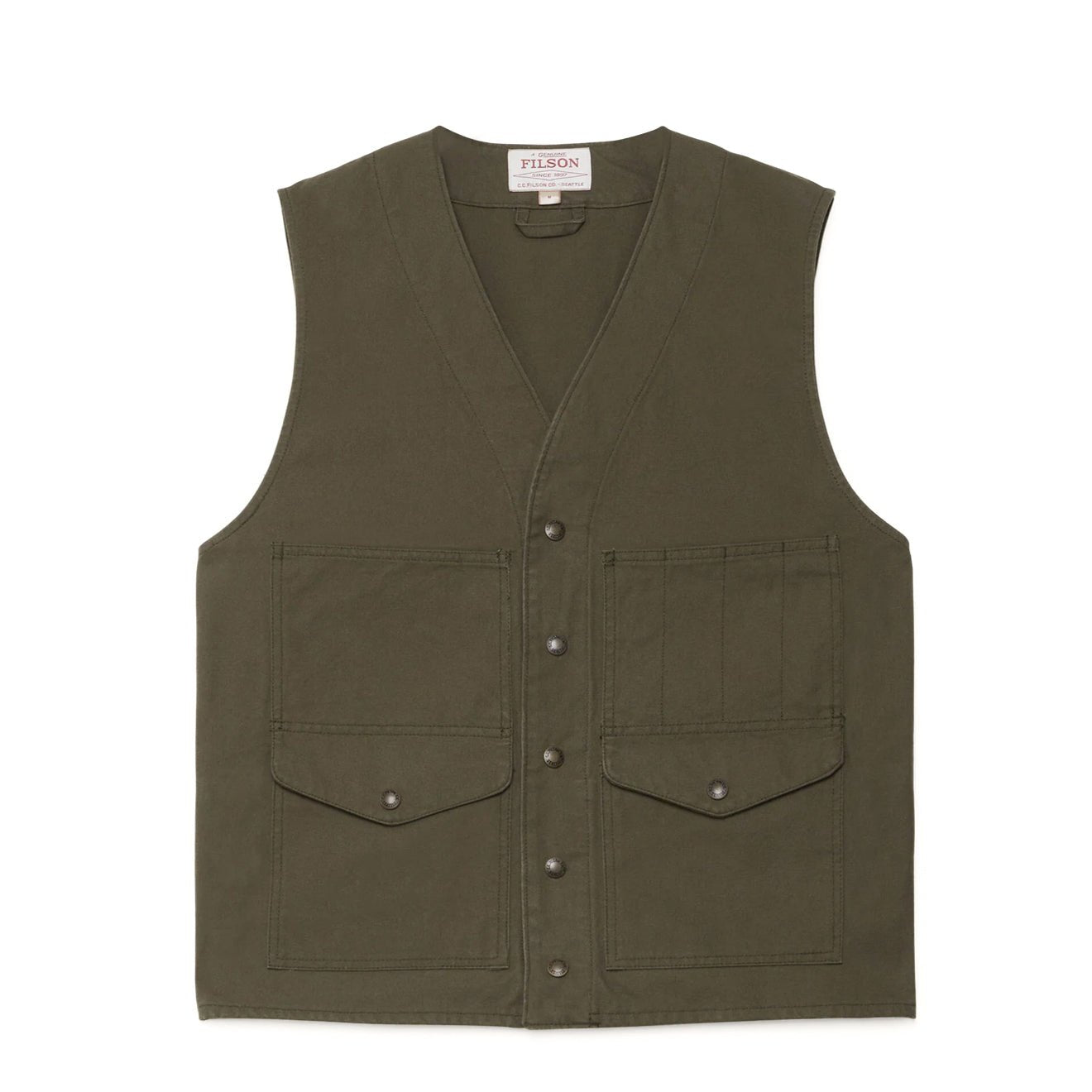 Filson Dry Tin Vest Otter Green – The Sporting Lodge