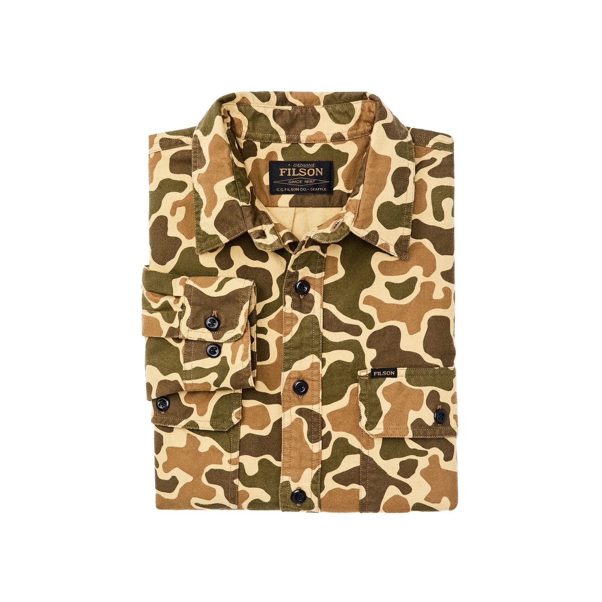 Filson Field Flannel Shirt Buckskin Camo