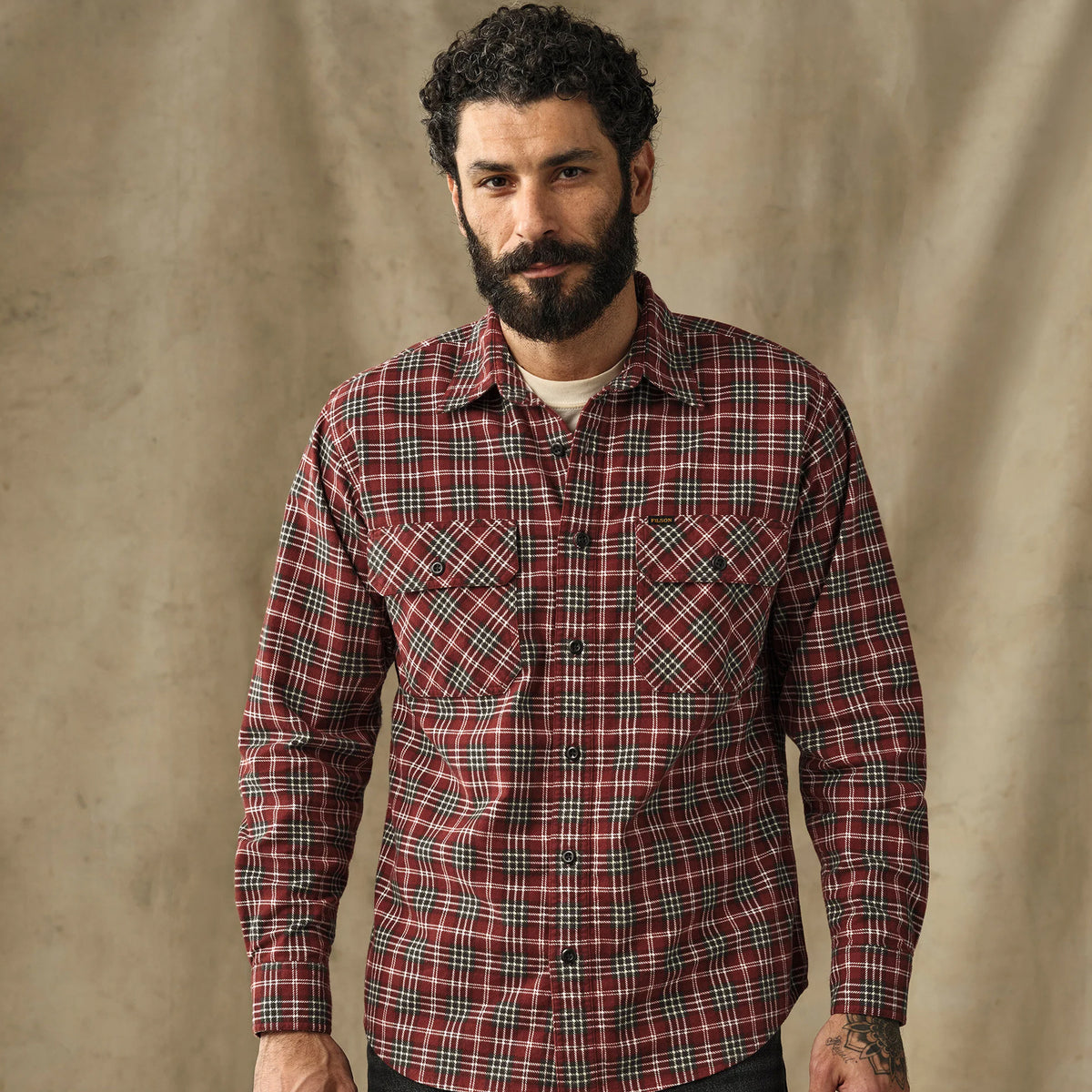 Filson Field Flannel Shirt Russet Red Plaid