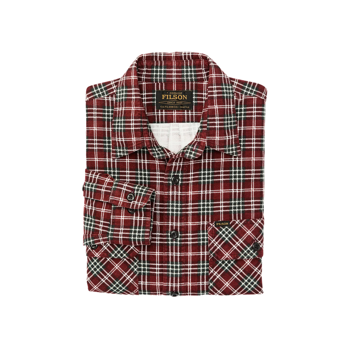 Filson Field Flannel Shirt Russet Red Plaid
