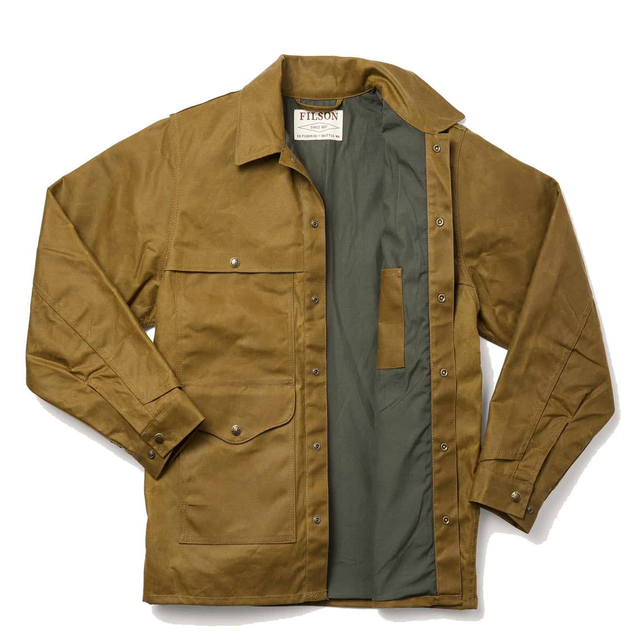 Filson Lined Tin Cruiser Jacket Dark Tan - The Sporting Lodge