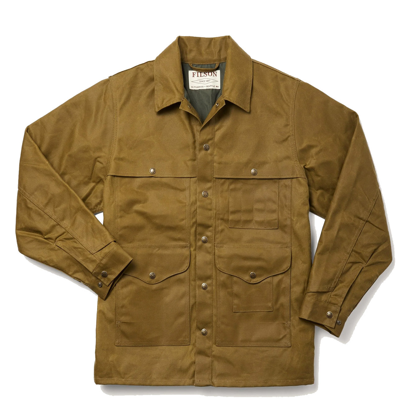 Filson Lined Tin Cruiser Jacket Dark Tan - The Sporting Lodge