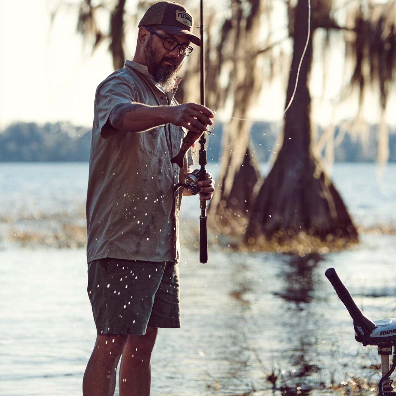 Filson Oakville Canvas Shorts Gravel - The Sporting Lodge